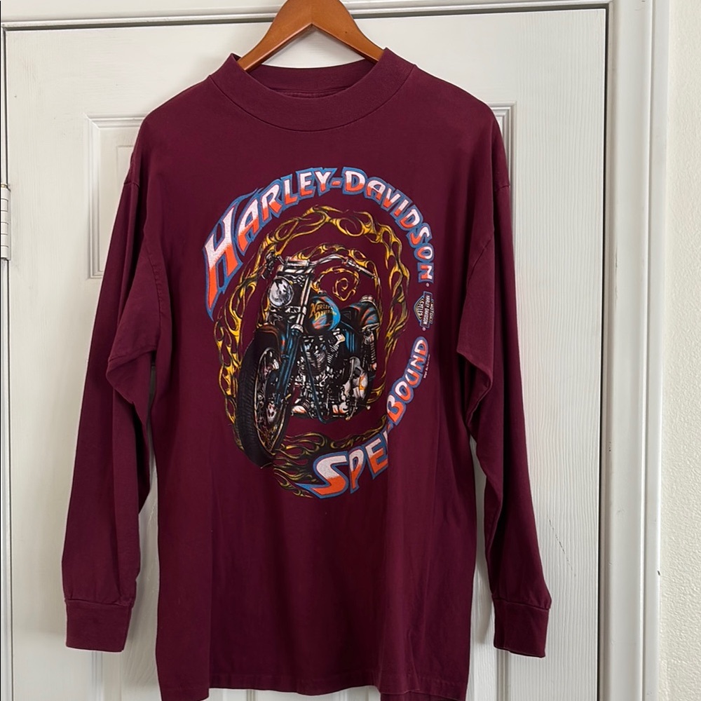 Harley-Davidson Maroon Long Sleeve Shirt